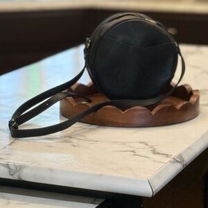 Black Round Crossbody Bag